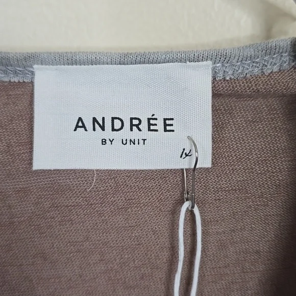 Andree By Unit Color Block Shirt 1X - Picture 3 of 5